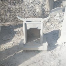 石雕青石土地公祠 石庙摆件土地公小庙 小庙祠乡村供拜