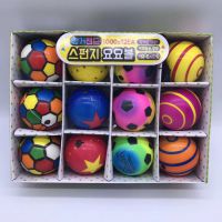 韩版海绵球弹性带绳儿童足球玩具球卡通动物彩虹色pu球手弹球皮球