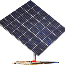 双轴跟踪电站 10KW 光伏发电系统 可追日发电 太阳能发电