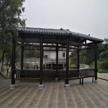 民族古建长廊 长廊廊架 天津文化长廊