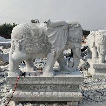 石雕虎 牛 马 羊 狮子 麒麟 大象 动物厂家 盛隆石业按需定制