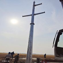 兴鼎加工18米输电杆 定制各规格型号电力钢杆 承接钢杆基础打桩 量大优惠