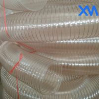 生产厂家pu耐磨耐高温通风排气管吸尘软管聚氨酯风管钢丝伸缩软管