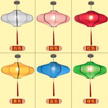 中国风古典宫灯中式布飞碟灯现代创意火锅茶楼饭店灯具红灯笼吊灯