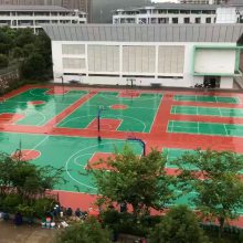 佛山广州运动场塑胶跑道材料施工 丙烯酸篮球场改造施工 人造草坪铺装施工