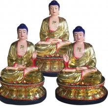 树脂雕刻佛像生产 释迦佛 如来佛祖 寺院佛像三宝佛三世佛 专业定做佛像神像