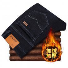 广州商品城批发男士牛仔裤 秋冬季纯棉牛仔裤 外贸尾货加绒男士牛仔裤处理