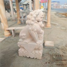 加工汉白玉石狮子 供应精品汉白玉石狮子 石雕狮子汉白玉石狮