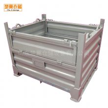 新疆堆垛铁皮周转箱 各种尺寸可吊装金属周转箱