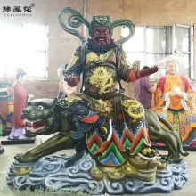 河南莲花 玻璃钢神像财神爷 彩绘寺庙佛像 武财神赵公明神像