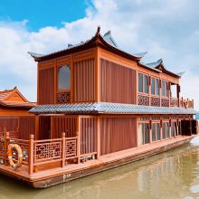 画舫游船 中式餐饮船 水上休闲民宿船 特色农家乐旅游住宿船屋酒店厂家定制