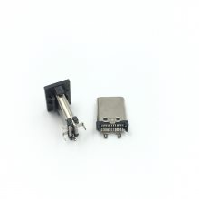 USB3.1连接器 Type-c公头 24P直立式双贴片三脚插板