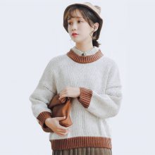 嘉兴女式地摊毛衣货源 秋冬中长款毛衣批发 库存秋冬装小整款毛衣针织衫批发