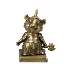 十二生肖鼠雕塑铜摆件家居饰品可免费刻字定制礼品