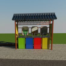 环保铝合金垃圾分类亭现货特卖