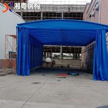 长沙宁乡室外推拉雨篷 可移动伸缩遮阳棚 开福区手动推拉帐篷移动推拉篷可定制批发