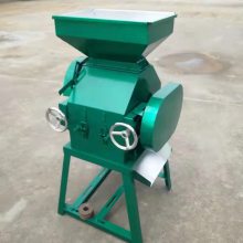 小型对辊式电动挤扁机 各种粮食挤扁破碎机