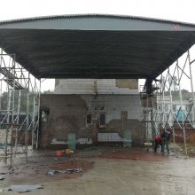 沐春风钢构篮球场防雨棚,临沧经营移动推拉蓬出售