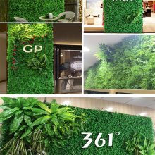 仿真植物墙面小尤加利装饰室内户外壁挂绿植假草皮背景形象花艺墙