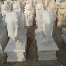 别墅门口落地摆件 大象雕塑 ***石象