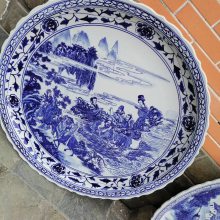 超大海鮮大拼盤(pán)盤(pán)子 一米陶瓷大盤(pán)子 酒店定制青花瓷大盤(pán)子