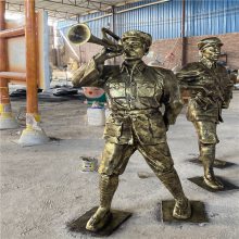 供应梧州玻璃钢雕塑 吹号人像造型雕塑 玻璃钢人物雕塑厂家