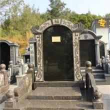 贵州纳雍县花岗岩墓碑款式 私人墓碑套墓图片 墓碑料批发