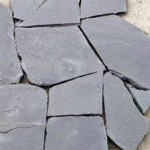 天然流水石文化石庭院水池青石板外墙板岩碎拼片石