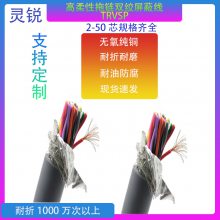 灵锐16芯高柔性拖链双绞屏蔽线TRVSP16x0.5mm2耐折1000万次