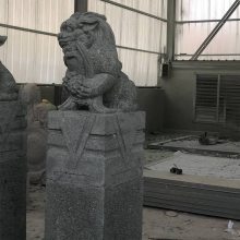 仿古石雕拴马柱青石做旧拴马桩园林石头摆件柱子