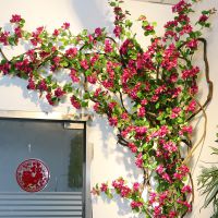 定做仿真花藤假花绢花客厅空调管道装饰遮挡吊顶藤蔓壁挂花藤条缠