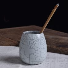 景德镇笔筒复古陶瓷多功能青瓷笔筒 学生桌面创意文具收纳盒