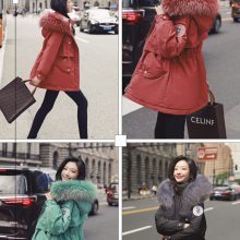 杭州大码羽绒服女装货源 KaManLuo大毛领羽绒服 品牌折扣女装***店货源 服装尾货批发