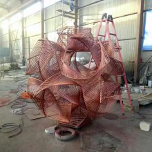 铁艺花球雕塑厂家-铁艺花球雕塑产品-铁艺花球雕塑工厂-折纸元素