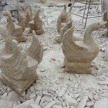 庭院别墅园林天鹅 小区喷水天鹅雕塑 石头黑天鹅