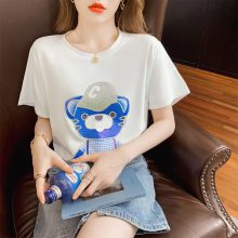 韩版T恤夏季女式短袖地摊货源库存服装 便宜T恤清仓