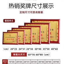 金箔奖牌木质荣誉牌匾特约授权牌证书制作警告标志牌|指令标志牌