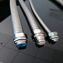 长盛丰源 304不锈钢电缆穿线套管 防腐蚀 DN15金属螺纹蛇皮管及接头