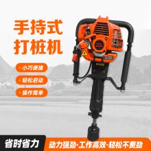 雷创 手提式打桩机 四冲程汽油植桩机护栏安装钻孔机