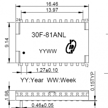 YDS元册30F-81ANL单路千兆超薄网口变压器