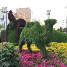 衡阳市公鸡绿雕 骆驼雕塑 地球仿真绿植 诺美景观