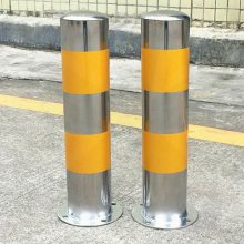 不锈钢立柱304路桩 警示柱 移动路障固定防撞柱停车隔离立柱