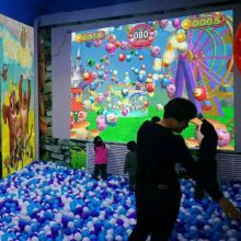 儿童3D互动游戏墙体投影砸球儿童乐园转配项目沙滩滑梯投影仪
