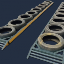 轮胎路8000*600*300mm*2条 汽车驾驶道路障碍模拟训练器材