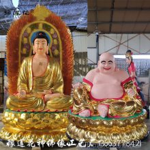 彩绘药师佛佛像 药师如来佛像厂家 三世佛 大医王佛十二药叉