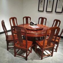 原木色刺猬紫檀红木餐桌餐台配椅报多少钱