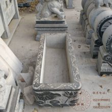 青石雕鱼缸 石头水槽花盆 石头盆荷花池