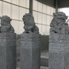 仿古石雕拴马柱青石做旧拴马桩园林石头摆件柱子