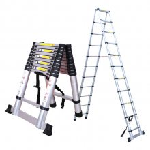 便携式折叠梯 多功能工程铝合金伸缩梯家用爬梯 升降楼梯人字梯