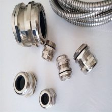 304不锈钢内外螺纹格兰头厂NPT1-1/2“铜镀镍接管式电缆密封头